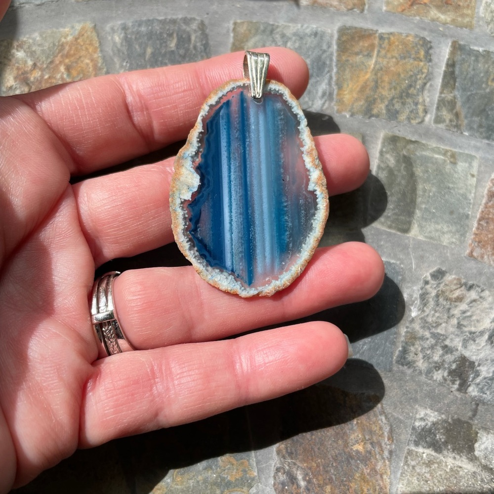 Agate Sterling Silver Pendant - Picture 8 of 10